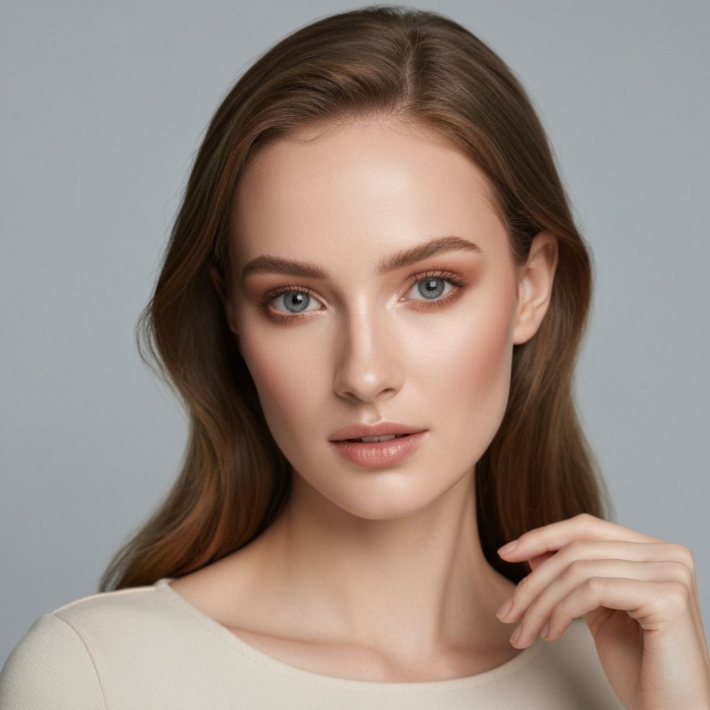 Portrait of a woman with dramatic studio lighting, professional photography