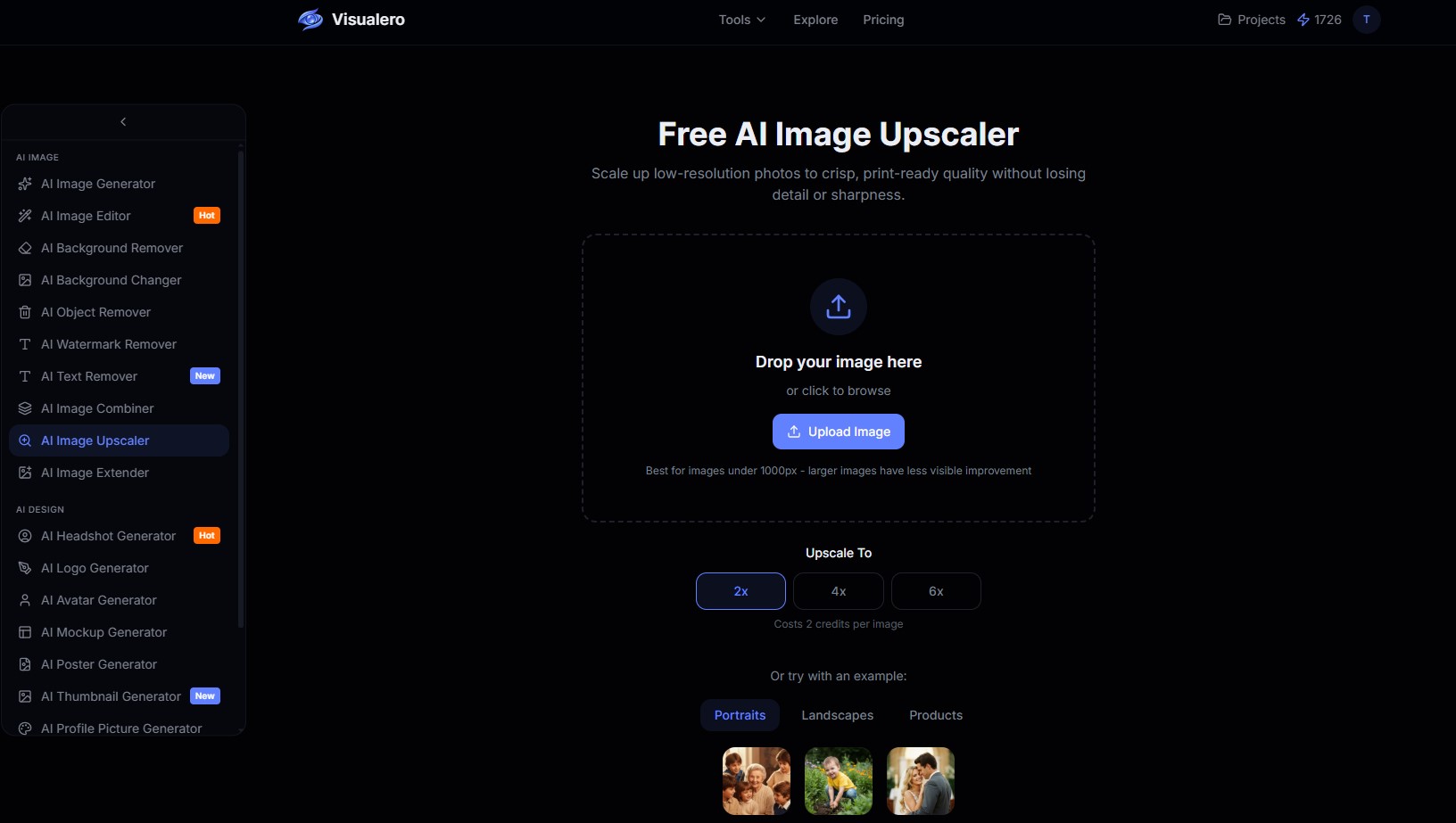 Visualero AI Image Upscaler