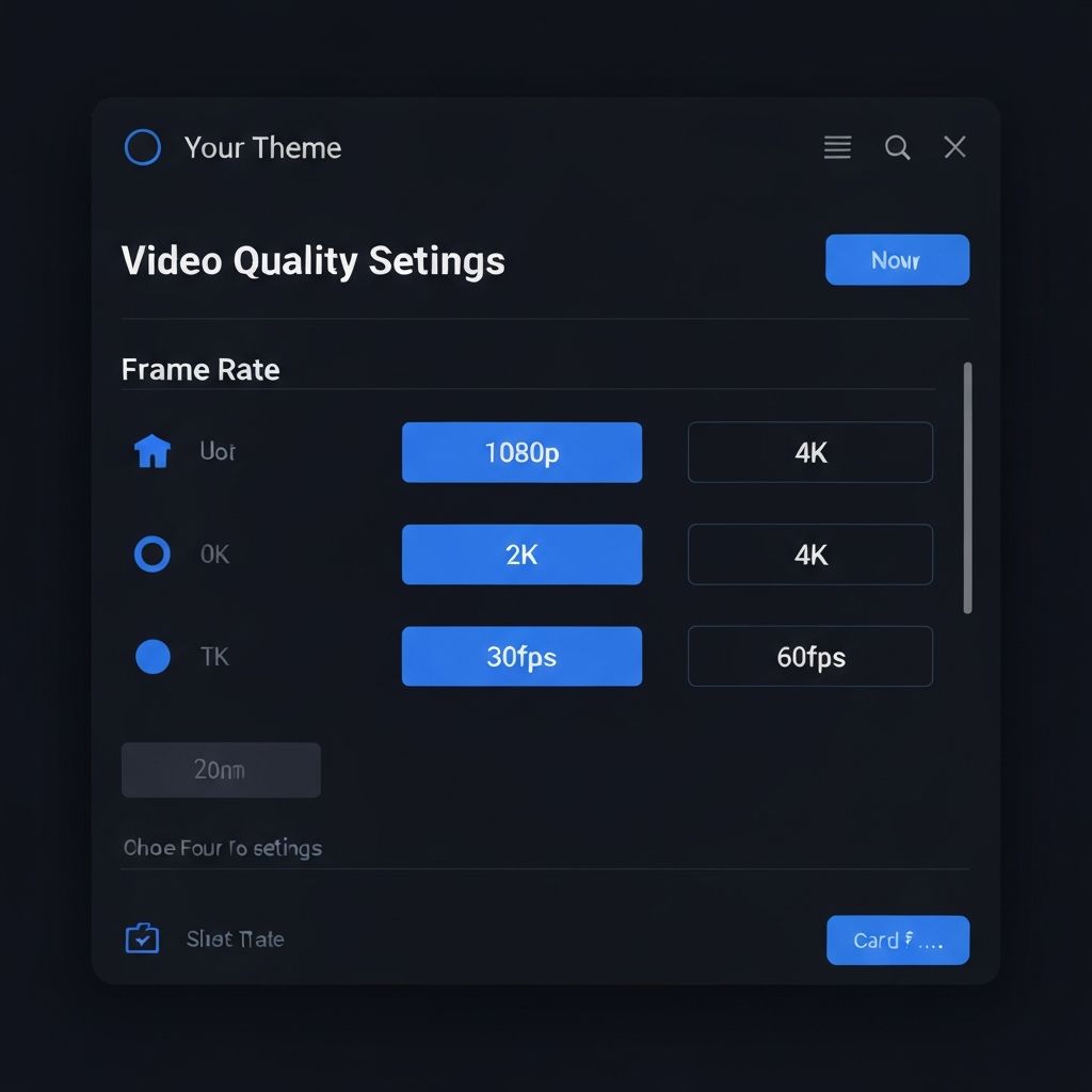 Choose Quality Settings