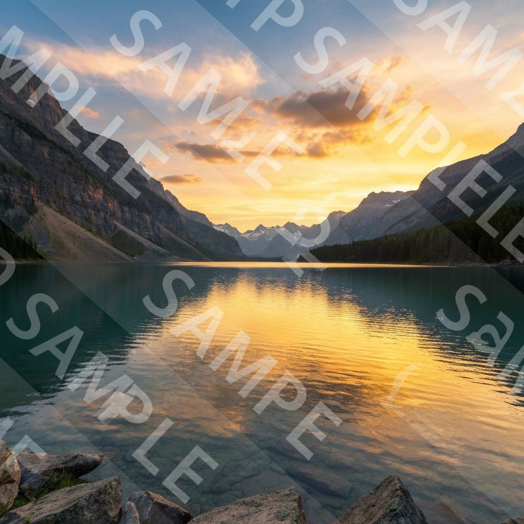 Landscape with watermark